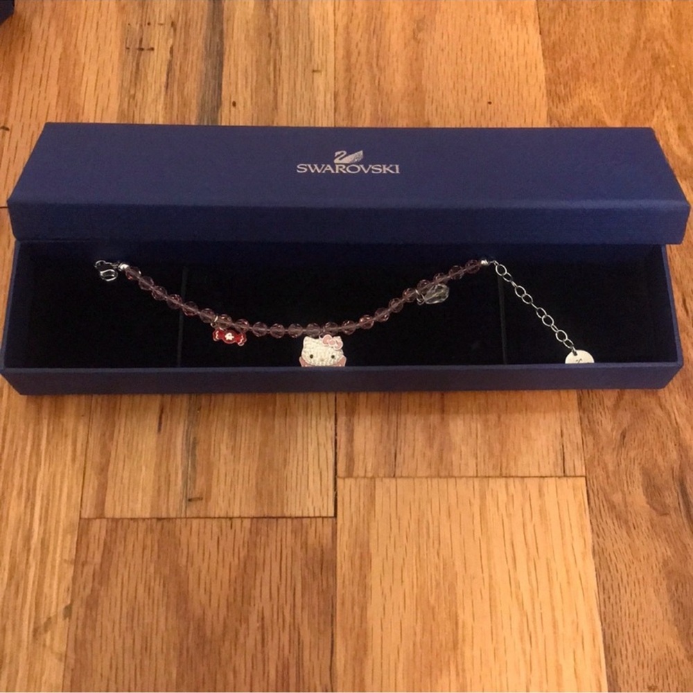 Swarovski Pink Bracelet with Hello Kitty Charm